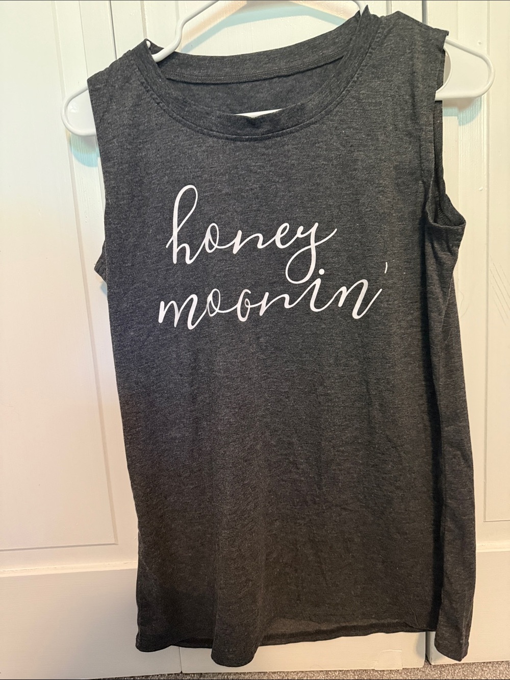 Amazon Dark Gray 'honey moonin'' Graphic Tank